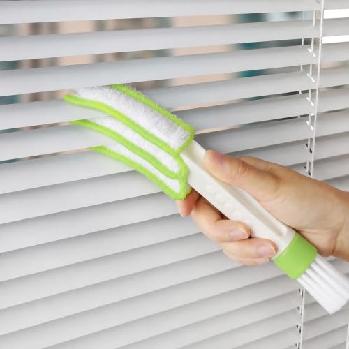 Blind Cleaner Brush, Blinds Dust Shutters, Mini Washable & Removable Window Air Conditioner Duster - color: Green Blind Cleaner Duster
