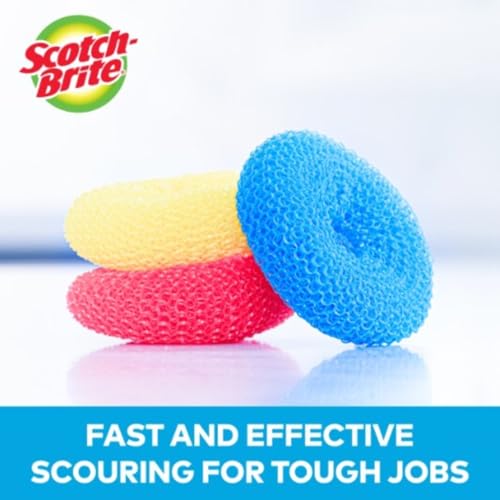 Scotch-Brite Non-Scratch Scouring Pads – Plastic Dish Scrubbers for Kitchen Cleaning, Safe on Non-Stick Cookware & Surfaces, Easy-Rinse Reusable Scrub Pads for Dishes and Pots, 12 Scrubbing Pads Pack - size: 12 Pack