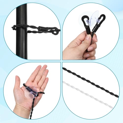 2 Pcs Travel Clothes Line, Portable Clothesline with Hooks and Suction Cups Retractable Travel Clothesline for Hotel Room Camping Clotheslines Accessories Cruise for Hanging Clothes