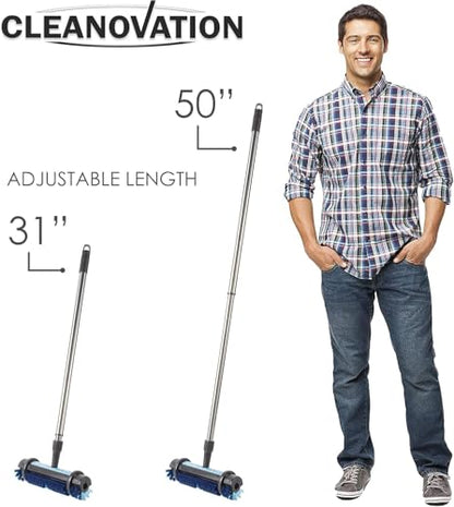 Rug Renovator Floor Scrub Brush with Long Handle, Scrape Brush Stiff Bristle Scrubber, Cleaning for carpet pet stains and odors, 32 Fl oz Carpet Shampoo