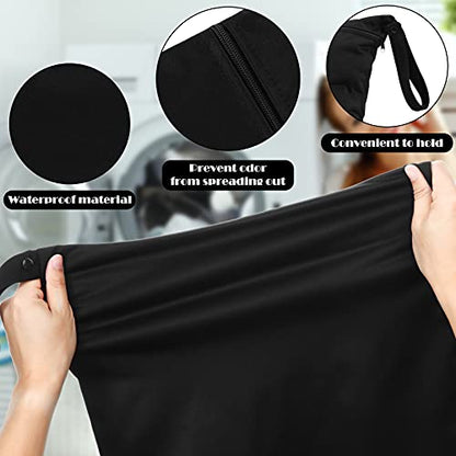 Shappy 2 Pack Wet Dry Bag Travel Laundry Waterproof,Solid Black - style: Solid Black