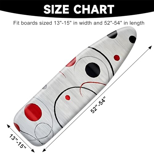 Ironing Board Cover 15"x54"，Standard Ironing Board Replacement Cover，Easy Fit - color: Gray, size: 15"x54"