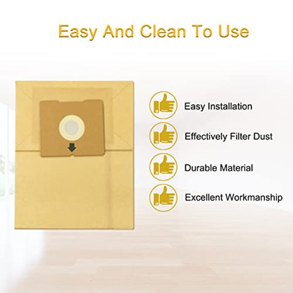 10 Pack Zing Vacuum Bags for Bissell 4122, 2154A, 2154, 4122D, 1668, 1668C