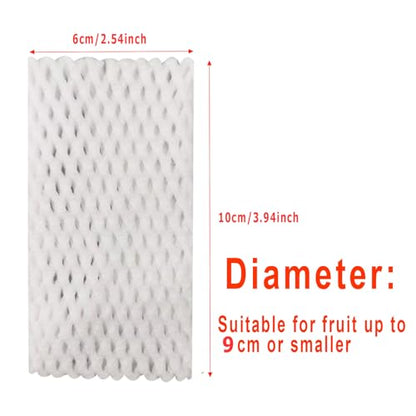 Fruit Protection Mesh Bags Foam Mesh Keep Safe Sleeves for Large Supermarkets, Shops (White 10x6cm-50PCS) - size: White 10x6cm-50PCS