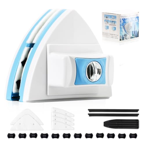Double-Sided Magnetic Window Cleaner, Blue - color: Blue