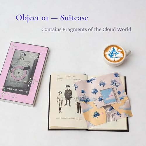 Artistic Microfiber Cleaning Cloth (2-Pack) – Cloud Wonderland Series 01: Suitcase (Cloud) - color: Cloud