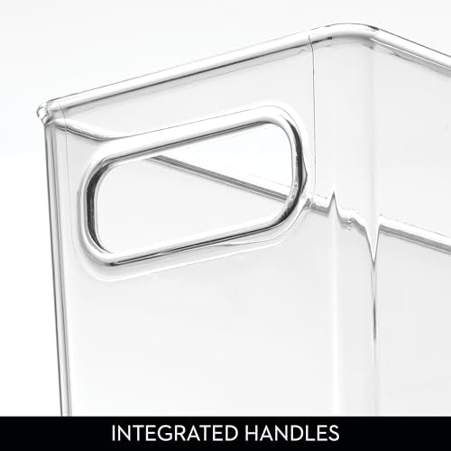 iDesign Tall Plastic Storage Bin with Handles, Set of 2, Clear - style: Pack of 2