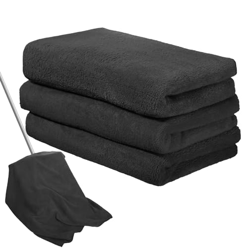 Newwiee 3 Pcs Extra Large Microfiber Cleaning Cloth - color: Black