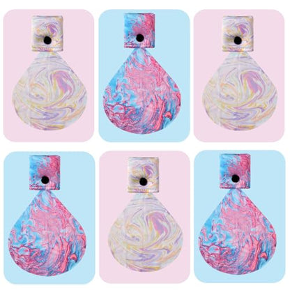 SEIBER Microfiber Glasses Cleaning Cloth 6 Pack with Button Closure Pouch - color: Rainbow Stripes (Drawstring Closure)‌
