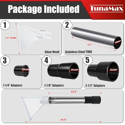 TunaMax Universal Work with All Shop Vacs Clear Extractor Attachment - size: Large