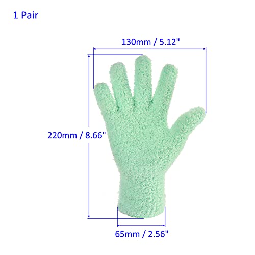 M METERXITY Dust Removal Gloves - Household Cleaning Mitts Soft & Durable, Apply to Kitchen/Garden/Room - color: Mint Green