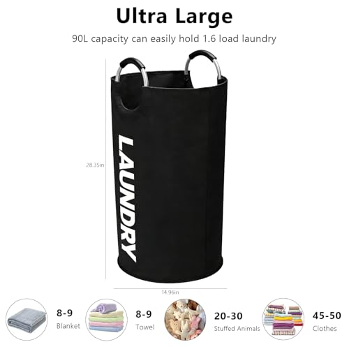 A Large 90 Liter Laundry,Black - color: black