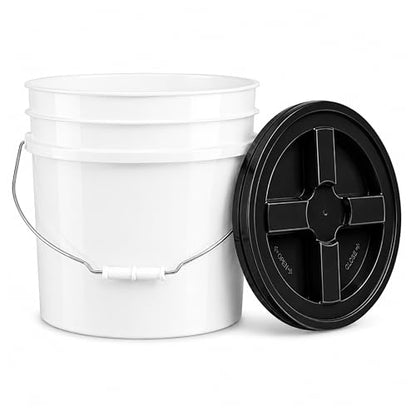 ePackageSupply 3.5 Gallon Bucket, Food-Grade w/Lid, BPA-Free, Black,3 Packs - color: Black, size: 3 Packs