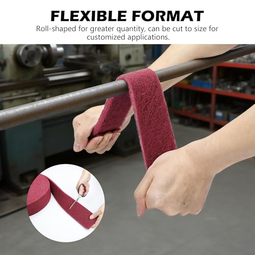 Maroon General Purpose Scuff Pads, Scuffing, Scouring Pad, Sanding, Paint Primer Prep Scratch - Surface Preparation Pad Car Auto Body Woodworking 7447-Premium, 3 Inches * 30 Feet - color: Maroon, style: 3 Inches * 30 Feet