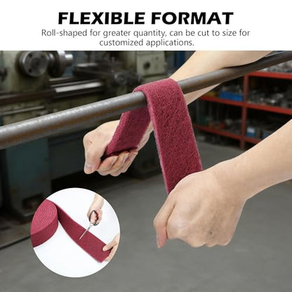 Maroon General Purpose Scuff Pads, Scuffing, Scouring Pad, Sanding, Paint Primer Prep Scratch - Surface Preparation Pad Car Auto Body Woodworking 7447-Premium, 3 Inches * 30 Feet - color: Maroon, style: 3 Inches * 30 Feet