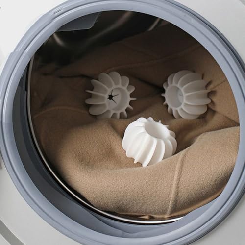 10 Pcs Reusable Laundry Scrubbing Balls - Tangle-Free Washer Balls for Effective Washing and Cleaner Clothes,White - color: White