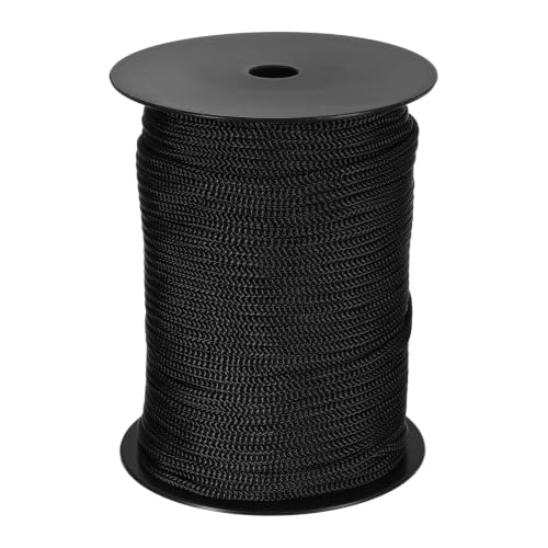 MECCANIXITY 13/64" Polypropylene Rope Braided Ropes, 400ft Black - color: Black, size: 13/64 Inch 400ft