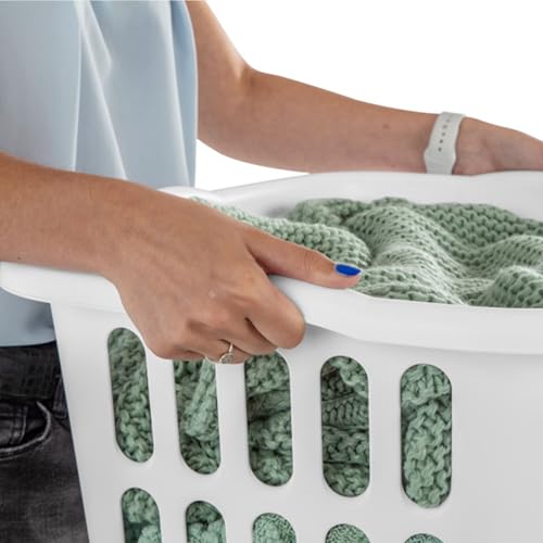 Sterilite Rectangular Laundry Basket, Plastic Clothes Hamper, 24-Pack - color: White, size: 24 Pack