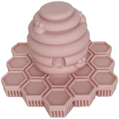 Big Bee, Little Bee - Kids Original ScrubBEE, 100% Silicone Childrens Bath Scrubber, Promotes Effective Independent Hand & Body Washing, As Seen on Shark Tank (Rose) - color: Rose