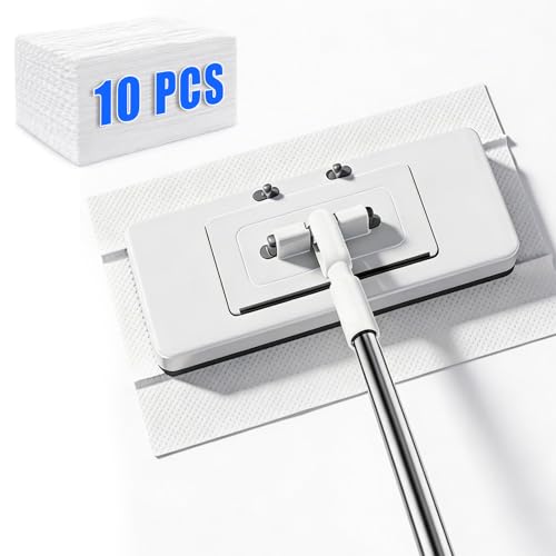New 2-in-1 Push Clamp Lazy Mop – Hands Free Flat Mop, Full Size - size: Large Flat Mop