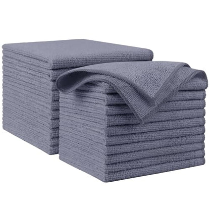 AIDEA Microfiber Cleaning Cloth Grey 20PK, Microfiber Towels 12"×12" - color: Grey, size: 20PK