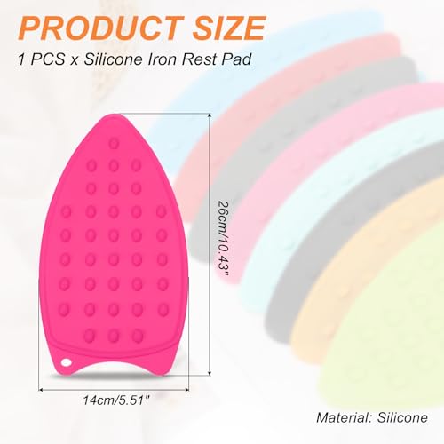 PATIKIL Silicone Iron Rest Pad, Multipurpose Hot Heat Resistant Iron Rest Plate Protective Pad for Ironing Board Hot Resistant Steamer Steam Compact Mat, Rose Red - color: Rose Red