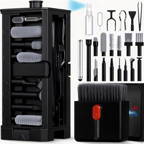 Inesore 32 in 1 Phone Cleaning Kit for iPhone AirPods MacBook Earbuds-Black - color: Black