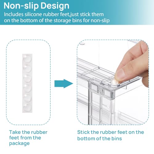 Vtopmart Clear Stackable Storage Drawers, 3 Pack Wide Organizer Set - style: 1 Wide+2 Medium
