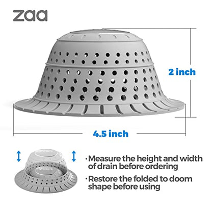 zaa Shower Drain Hair Catcher Bathtub Drain Strainer Sink Drain Protector - color: Gray, size: 1pack