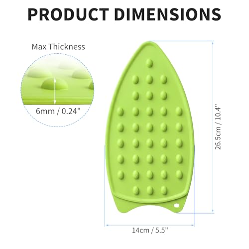 2 Pcs Silicone Iron Rest Pad, Green/Red - color: Green & Red