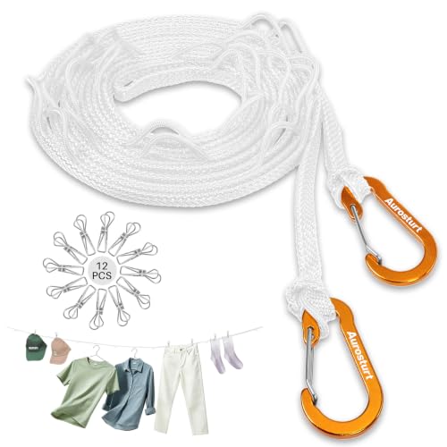 Portable Clothesline, Outdoor Clothes line with Hang Hole 16.5 FT - size: 16.5 FT
