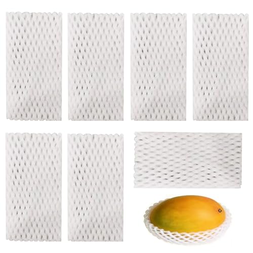 Fruit Protection Mesh Bags Foam Mesh Keep Safe Sleeves for Large Supermarkets, Shops (White 20x10cm-20PCS) - size: White 20x10cm-20PCS