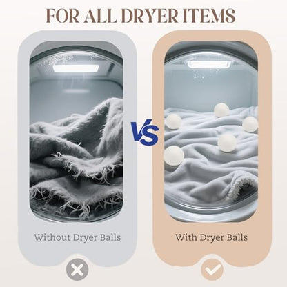 Large Wool Dryer Balls, New Zealand Dryer Balls Laundry Reusable Reduce Static Cling, Dryer Ball to Reduce Wrinkles & Shorten Drying Time, Drying Balls Fabric Softener Ball for Laundry（Pack of 6 XL) - size: Pack of 6 (XL)