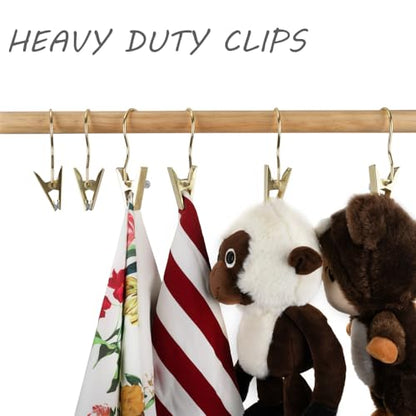 Boot Hangers 4.5" Metal Outfit Hanger Gold Hanging Clips for Gloves Shoes Laundry Hooks Hair Extension Wigs Clips Portable Home Travel Hangers for Hat, Towels, Bras, Socks 12Pack - color: Gold