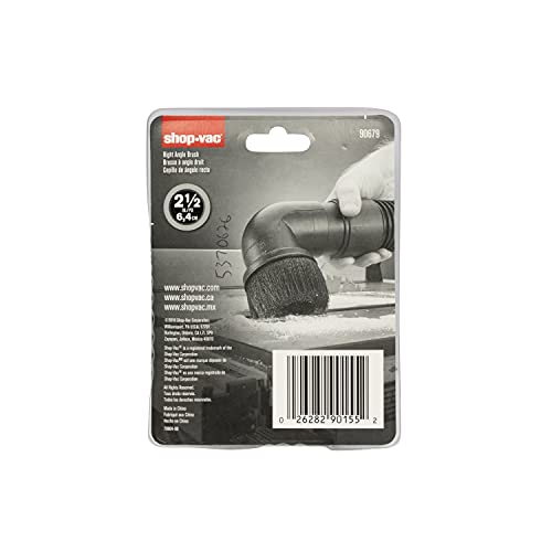 Shop-Vac 9067900 2.5 Inch Diameter Right Angle Brush, Ideal for Dusting Blinds And Irregular Surfaces, Works with 2.5 Inch Hose, Black, (1-Pack) - size: 2-1/2-Inch, style: Right Angle Round Brush