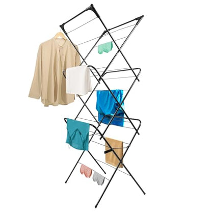 Foldable Clothes Drying Rack Laundry Drying Rack Black