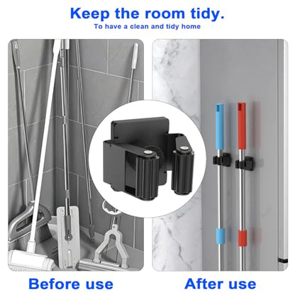 Strong Magnetic Mop Broom Holder, 2 Pack | Heavy Duty Magnetic Mop Hanger, For Refrigerators,Laundry Room Garage Kitchen Workshops - size: 2Pcs Magnetic Broom Holder