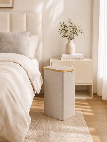 IEGrow Laundry Hamper with Lid,110L Laundry Basket with 2 Mesh Bags,Oatmeal - color: Oatmeal, size: 111L