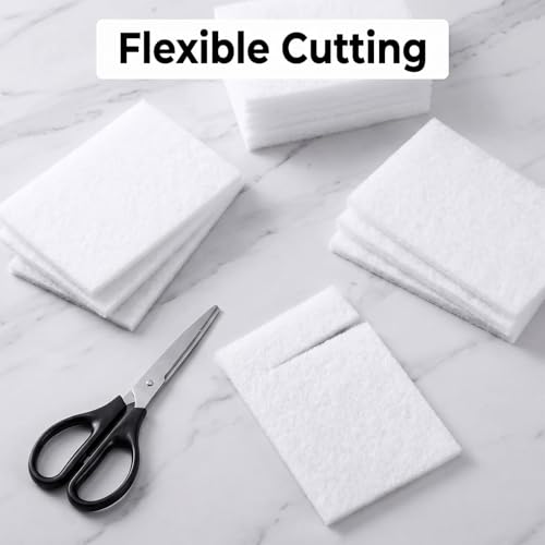 20 PCS Non Woven Scrubbing Pad,4x6 Inch Non Scratch Scouring Pad Light Duty