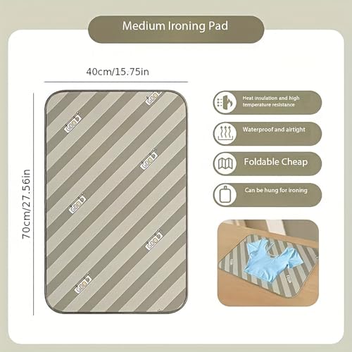 Portable Ironing Mat Blanket Heat Resistant Tabletop Ironing Pad for Countertop, Washer or Dryer, Foldable Travel Ironing Board Alternative for Small Spaces and Iron Anywhere Use (Green,Medium) - color: Green, size: Medium