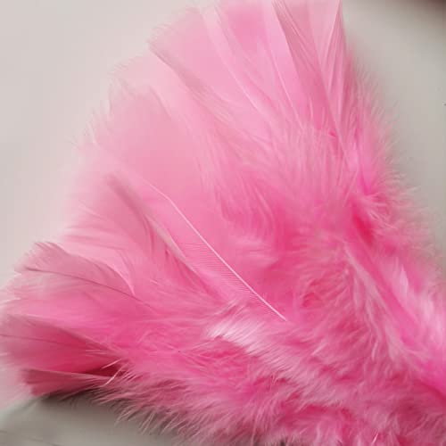 Turkey Feather Dusters for Cleaning Home Blinds Kitchen car Office, Eco-Friendly Reusable （2 pcs Pink） - color: Pink