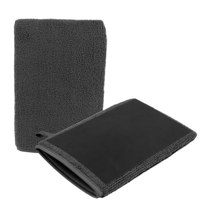 2PCS Car Clay Mitt Auto Detailing,Soft Clay Bar Mitt for Cleaning Car Surfaces,Anti-Scratch Clays Mitts for Cars Detailings to Replace Traditional Clays Bar Cars Accessories (Gray) - color: Gray
