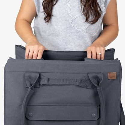 CleverMade Rolling Tote Bag With Wheels, 90L, 75 lb, Gunmetal - color: Gunmetal