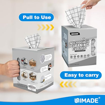 UNIMADE Microfiber Cleaning Cloths, 100 Sheets Kitchen Towels & Dish Cloths - color: Brid Pattern