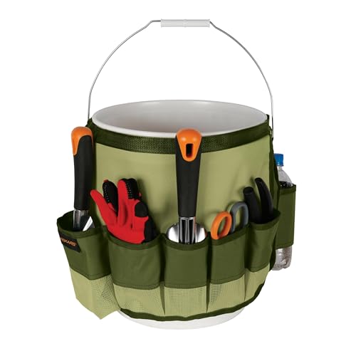 Fiskars 5 Gallon Garden Tool Bucket Caddy, Bucket & Tools Not Included - size: 1 Count (Pack of 1)