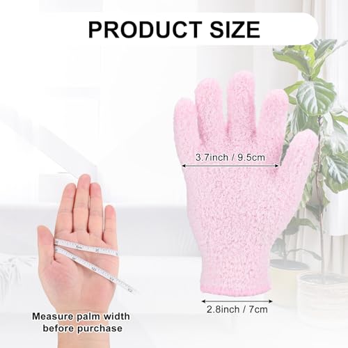 M METERXITY Dusting Gloves, Reusable Washable Mittens for Plants/House/Cars/Blinds Dusting, Leaf Cleaning Glove Mittens - color: Pink, size: 7 x 9.5 cm