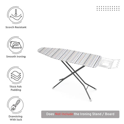 Encasa XO Ironing Board Cover and Pad, Thick Felt 49"x18" - color: Aztec, size: Wide (49"x18")
