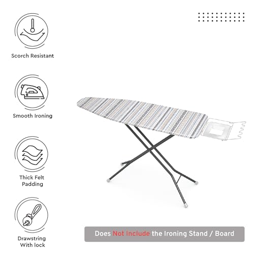 Encasa XO Ironing Board Cover and Pad 49"x18" Wide, Thick Felt - color: Aztec, size: Wide (49"x18")