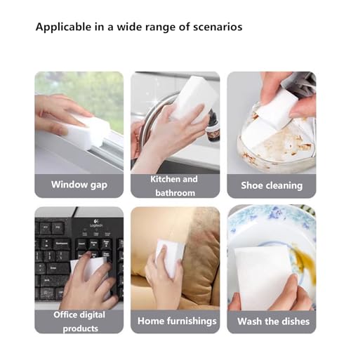 30PCS Magic Sponge Eraser Bulk White Melamine 1cm Sponge Cleaning for Kitchen Shoe Furniture Bathroom Shower Cleaner(30PCS 1cm Thick) - color: 30pcs 1cm Thick