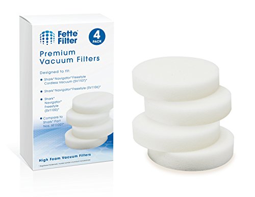 Fette Filter New Filter Kit Compatible with Shark Navigator Freestyle # XF1100T (Pack of 4)